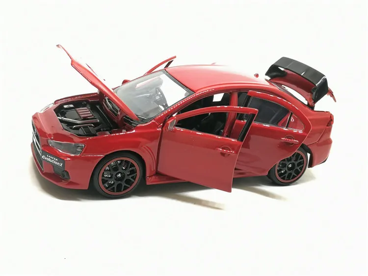 New 1/32 JACKIEKIM Mitsubishi Lancer EVO X 10 BBS RHD Diecast Model CAR Toys For Kids Boy Girl Gifts Free Shipping