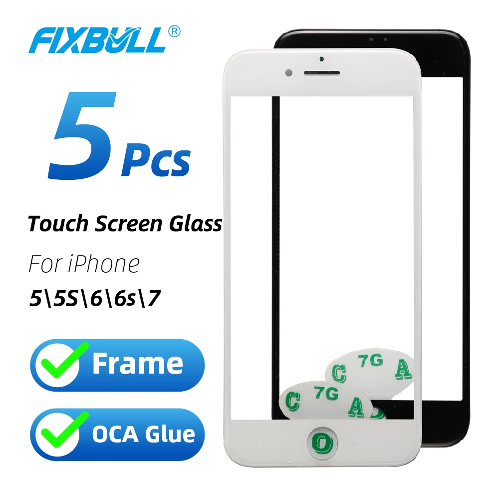 Сменная Сенсорная панель FIXBULL для iPhone 5 шт. сменная 4 7 дюйма 6 6S сенсорное стекло