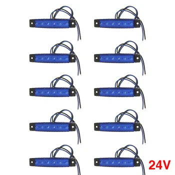 

10pcs Universal 12V 24V Cockpit Decoration 6 Leds Safety Marine Boat Side Marker Truck Car Signal Lamp Waterproof Easy Install