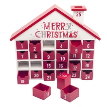 Рождественское деревянное оформление календарей обратный отсчет календарь коробка детская Конфета коробка для хранения подарка креативный домашний орнамент