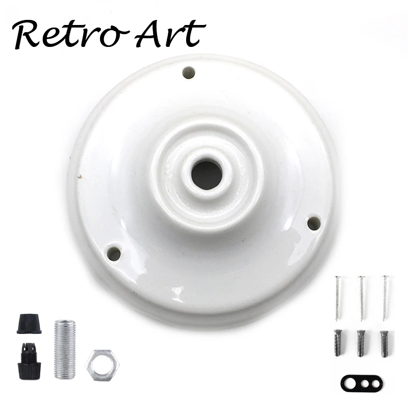 White ceramic ceiling rose-11