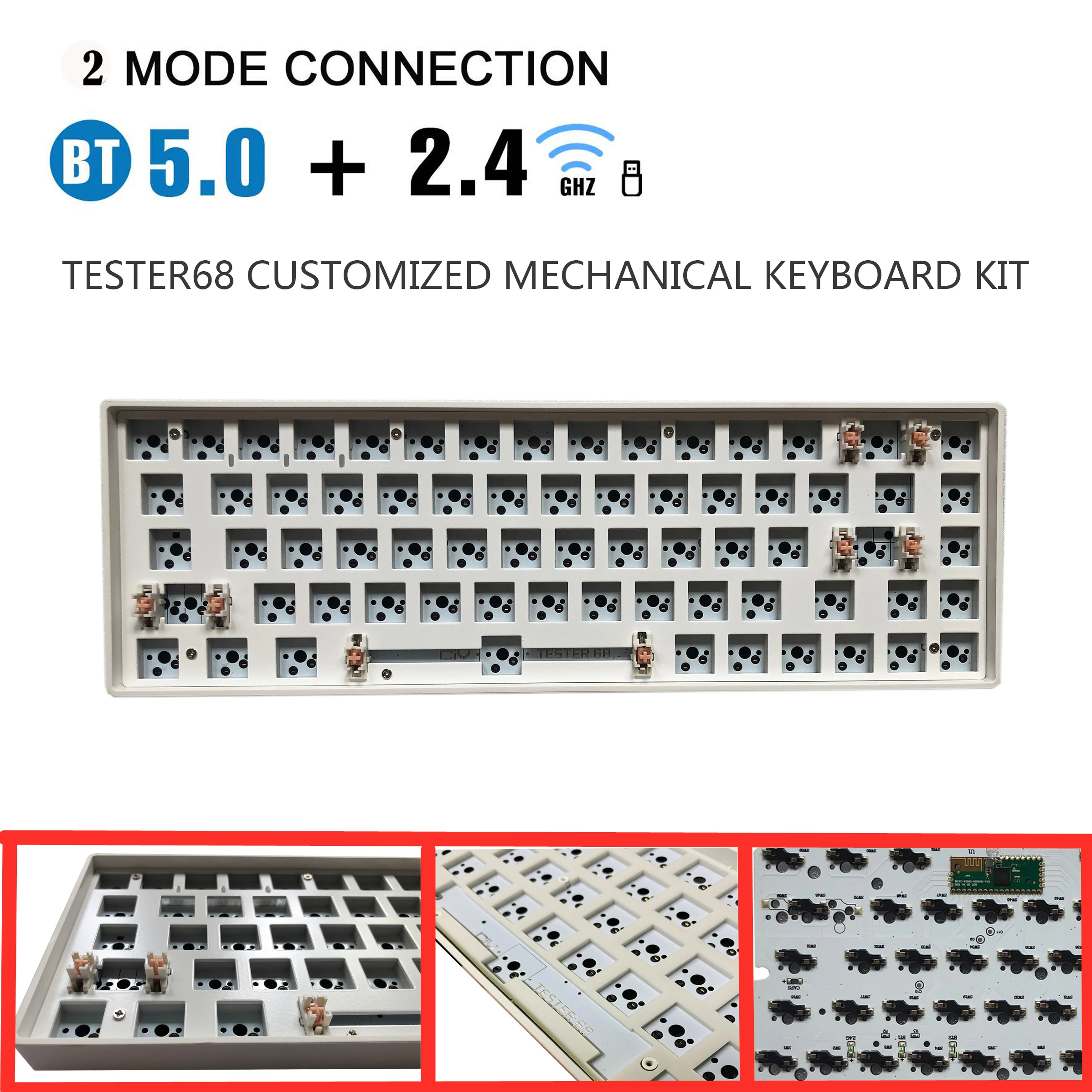 Комплект механической клавиатуры ZUOYA TESTER68 2 4 ГГц Bluetooth | Компьютеры и офис