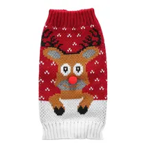Рождественские милые свитера с оленем и щенком, милые свитера с оленем, Рождественская Одежда для собак, милые костюмы для собак