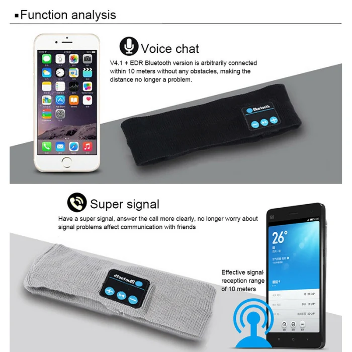HD музыка головная повязка Bluetooth Кепка гарнитура Спорт Беспроводные наушники шляпа наушники Многофункциональный GK99