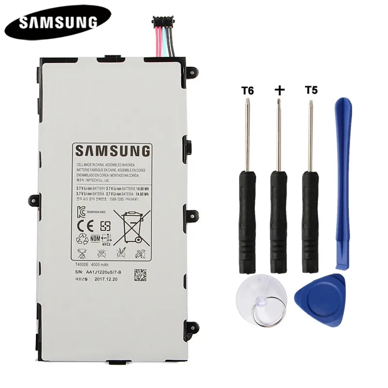 100% Оригинальный аккумулятор T4000E для Samsung Galaxy Tab 3 7 0 SM-T211 T210 T215 T210R T217A T2105 GT-P3210 P3200 4000