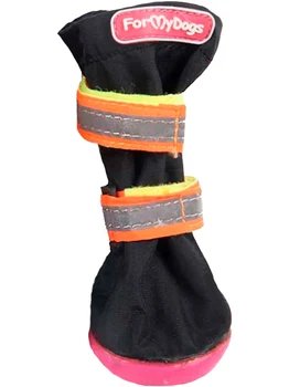 

FOR MY DOGS FOR MY DOGS Dog boots with rubber soles black / orange FMDX612P-2015