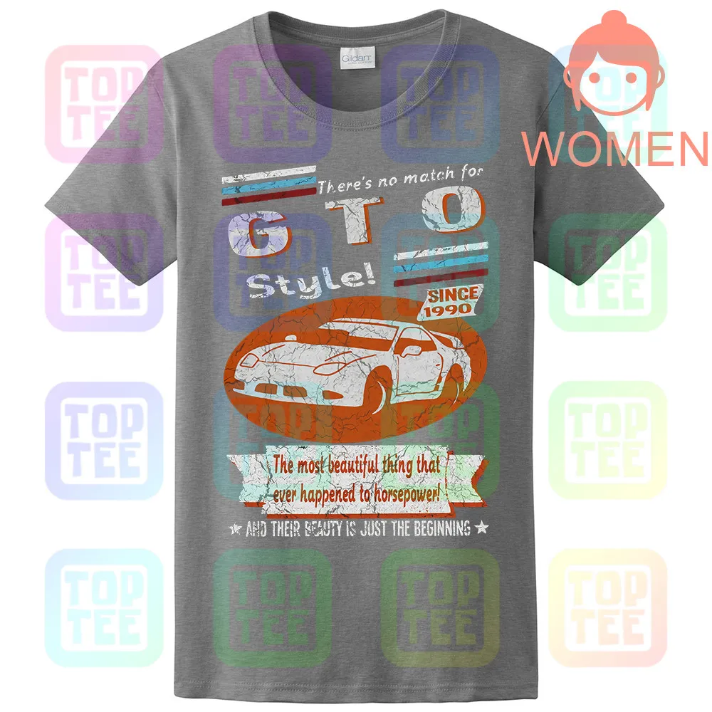 Women Grey Mitsubishi 3000gt 1990 Мужская футболка с изображением автомобиля в стиле ретро - Цвет: Women Grey