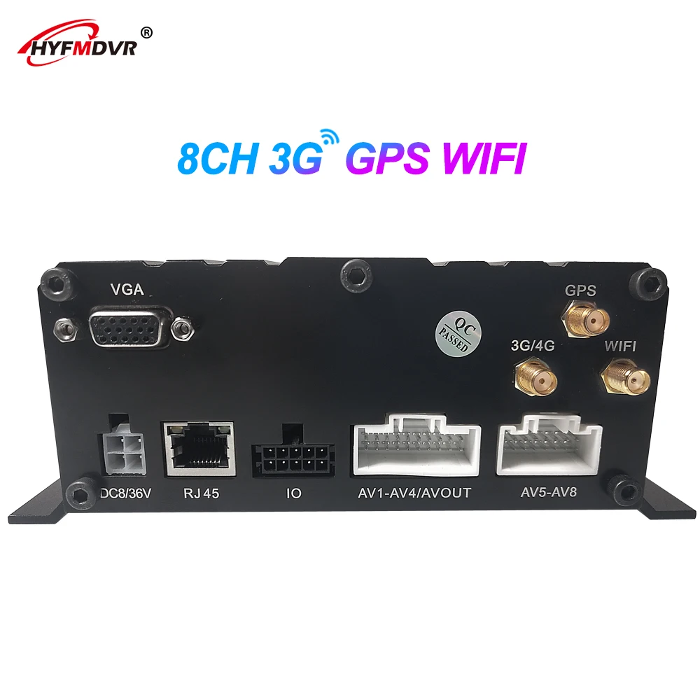 HYFMDVR 8ch AHD 1080P поддерживает 3G/WiFi и GPS Мобильный DVR для автомобиля транспортного