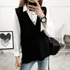 2022 Women Sweater Spring Autumn Wool Vest Sleeveless O-Neck Knitted Vests Long Sections Poullover Vest Female Jumper Pull Femme ► Photo 3/6