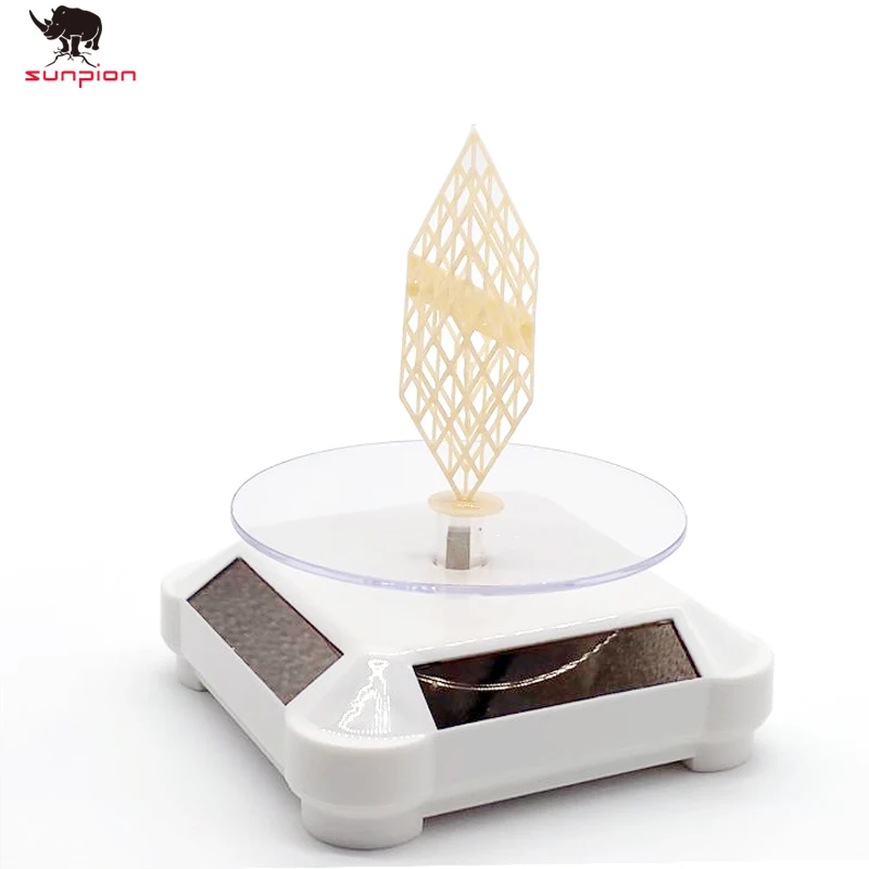 3D printer parts Solar Rotating Showcase Stand 360 Turntable For 3D printer model Display Showcase