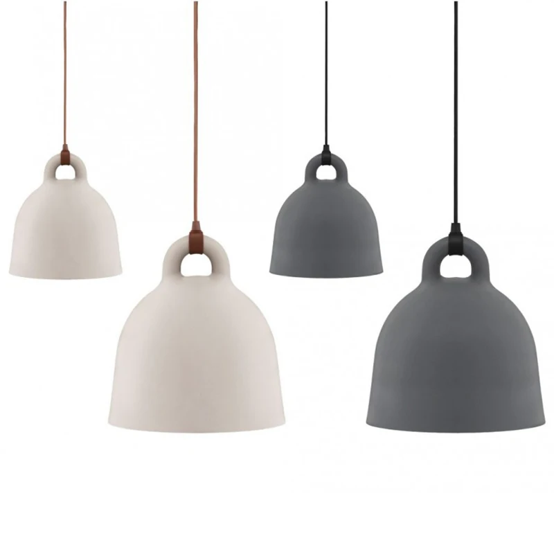 

Modern Simple Style Bell Shape Droplight Bar Cafe Bedroom Restaurant Black/White/Gray/Sand White Lamp Resin Craft Pendant Light