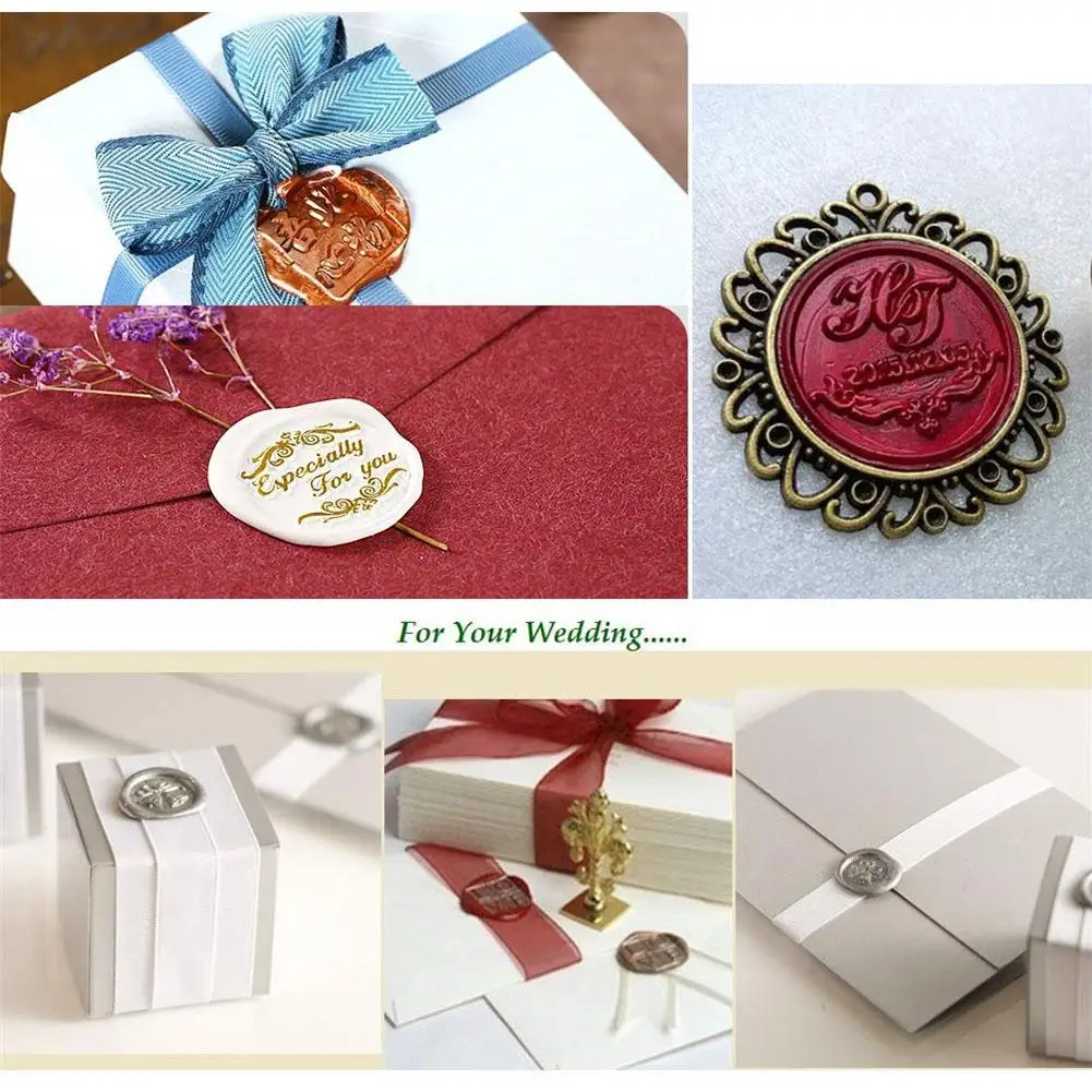 600PCS Sealing Wax Beads Packed In Plastic Box, With 3PCS Tea Candles And 1 PC Wax Melting Spoon For Wax Sealing Stamp