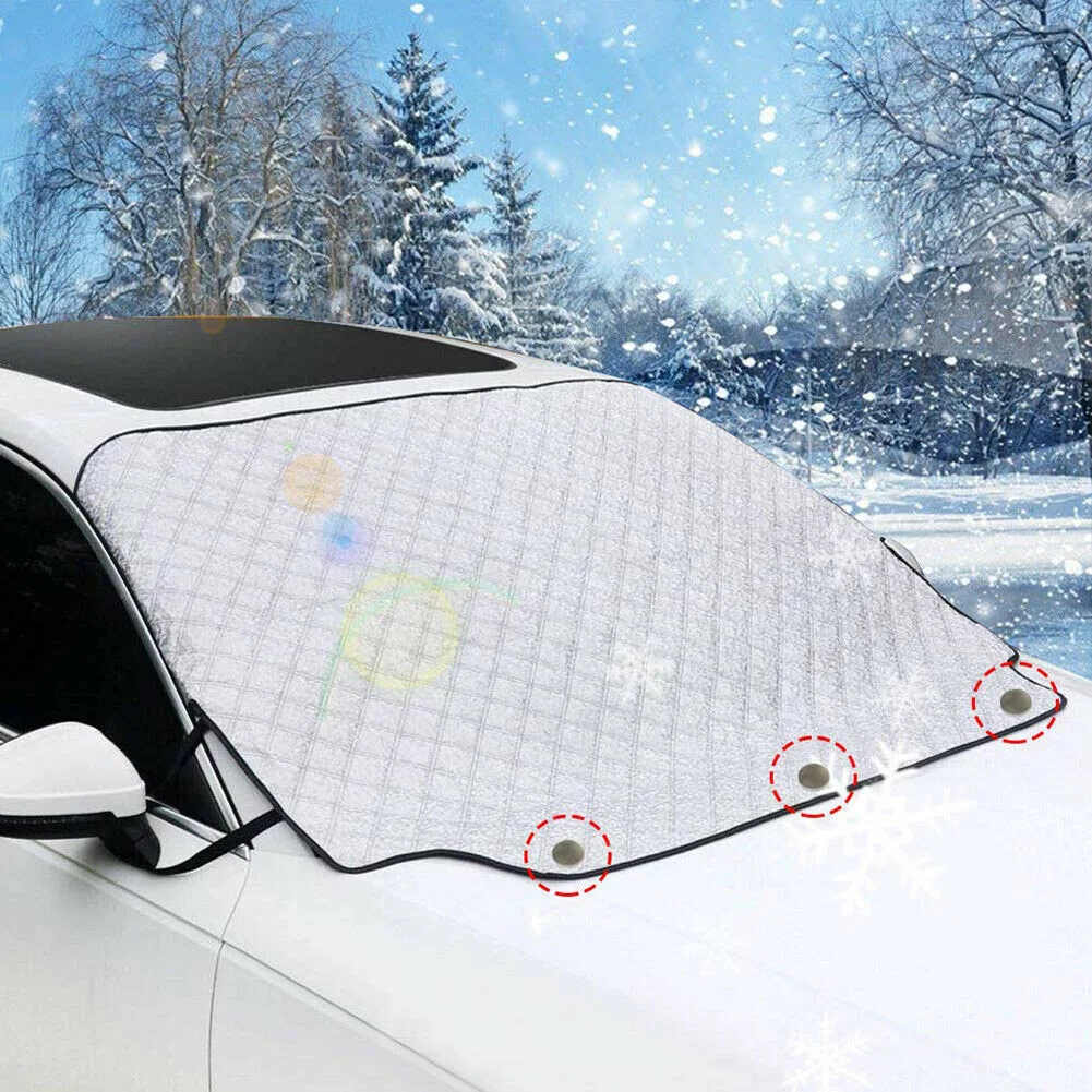 Ледяная защита от мороза лобовое стекло наружная алюминиевая фольга солнцезащитный козырек зимнее лобовое стекло автомобиля снежное покрытие водонепроницаемый утолщенный анти УФ