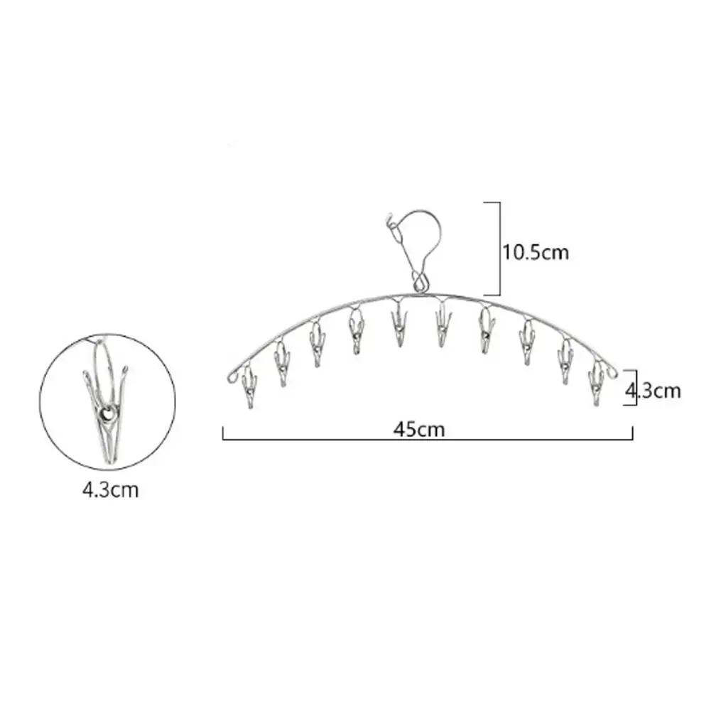 8/10/20 Pegs Portable Bathrooms Cloth Hanger Rack with clips Clothespin Clothes Hangers Socks Bras Towel Underwear drying Clips 6