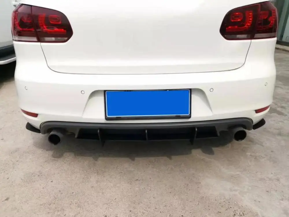 Для Volkswagen VW Golf 6 VII MK6 GTI R20 плавники акулы СТИЛЬ ABS диффузор, губа на задний бампер Накладка для стайлинга автомобилей