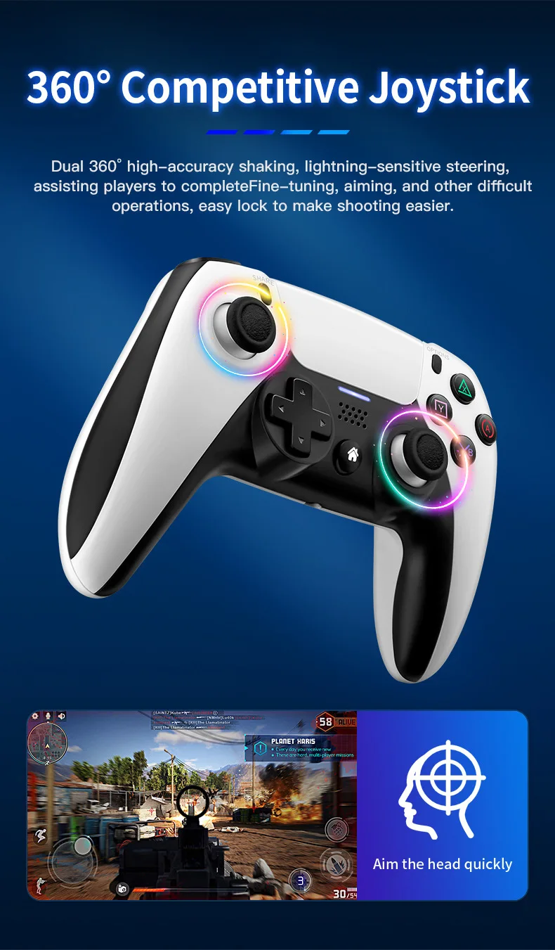 Wireless Joystick Gamepad Wireless Game Controller Joypad For PS4 NS Switch Pro PC Controller