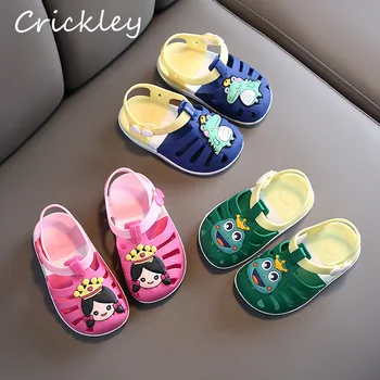

Summer PVC Toddler Sandals Cartoon Princess Pattern Sandals for Boys Grils 1-6 Years Soft Non Slip Comfortable Kids Beach Shoes