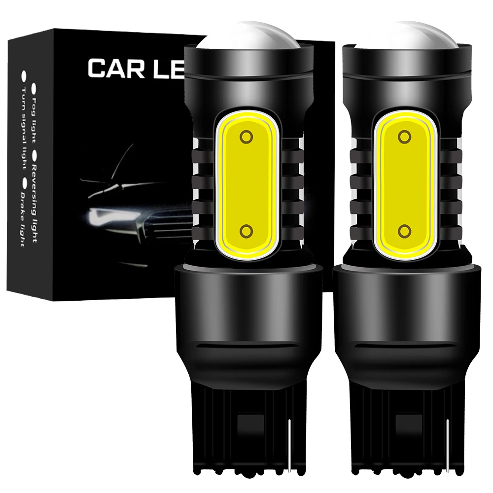 2 шт. 1156 BAU15S PY21W BA15S P21W светодиодный светильник T20 7440 W21W 7443 W21/5 Вт T15 для автомобилей