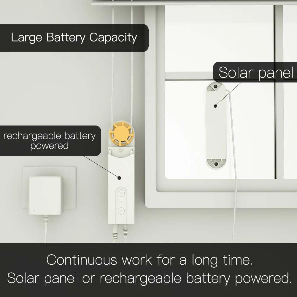 DIY Smart Motorized Chain Roller Blinds Shade Shutter Drive Motor Powered By Solar Panel and Charge - 4000156401936