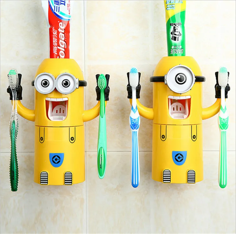 Cute Cartoon Automatic Toothpaste Squeezer For Kids Dispenser Bathroom Accessories Toothbrush Holder | Дом и - Цена: 145,91 руб.