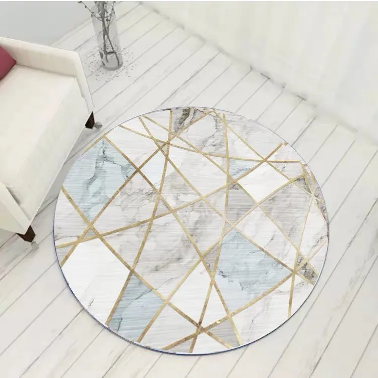 Скандинавский геометрический круглый коврик с принтом для гостиной, декоративный ковер для гостиной, ковер для гостиницы, INS популярный коврик для пола без волос