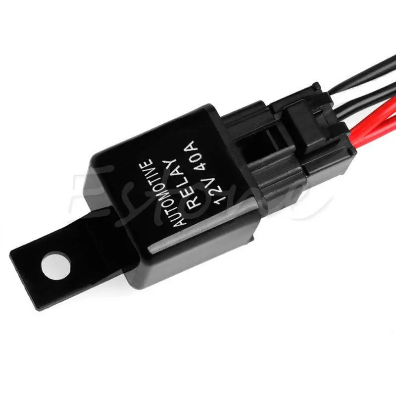 Реле 12V 40A предохранителя Жгут проводов комплект для любого 5-контактный разъем туман светодиодный светильник кулисный переключатель