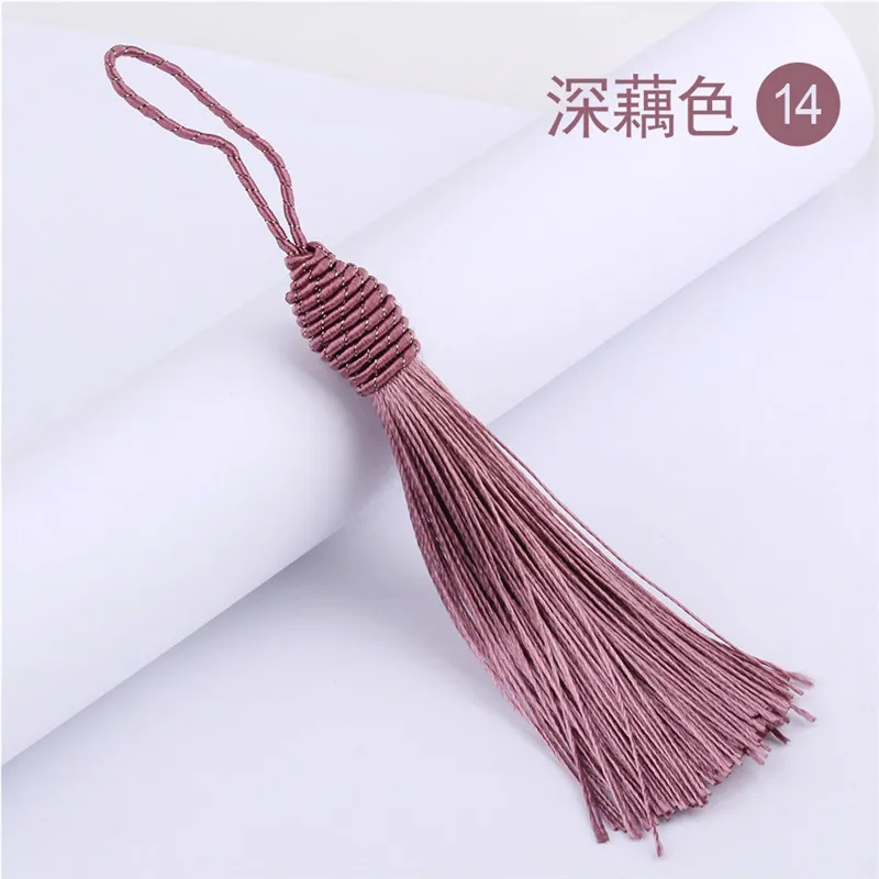 color 14 100 шт./лот, 15 см, длинные шелковые кисточки, бахрома, отделка, высокое качество, кисточка, отделка, кисточки для штор, аксессуары, сделай сам - Цвет: color 14