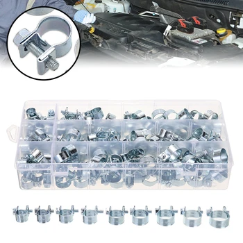 

For Hose Assortment 135pcs/set 8-18mm Screwdriver Hose Clamp Galvanized Meatl Hose Clamps Mayitr
