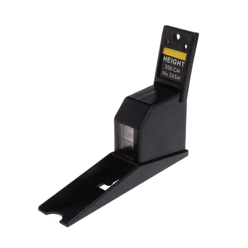 

200Cm Stadiometer Black Wall Mounted Height Meter Growth Ruler Cm Metric Tape Measures