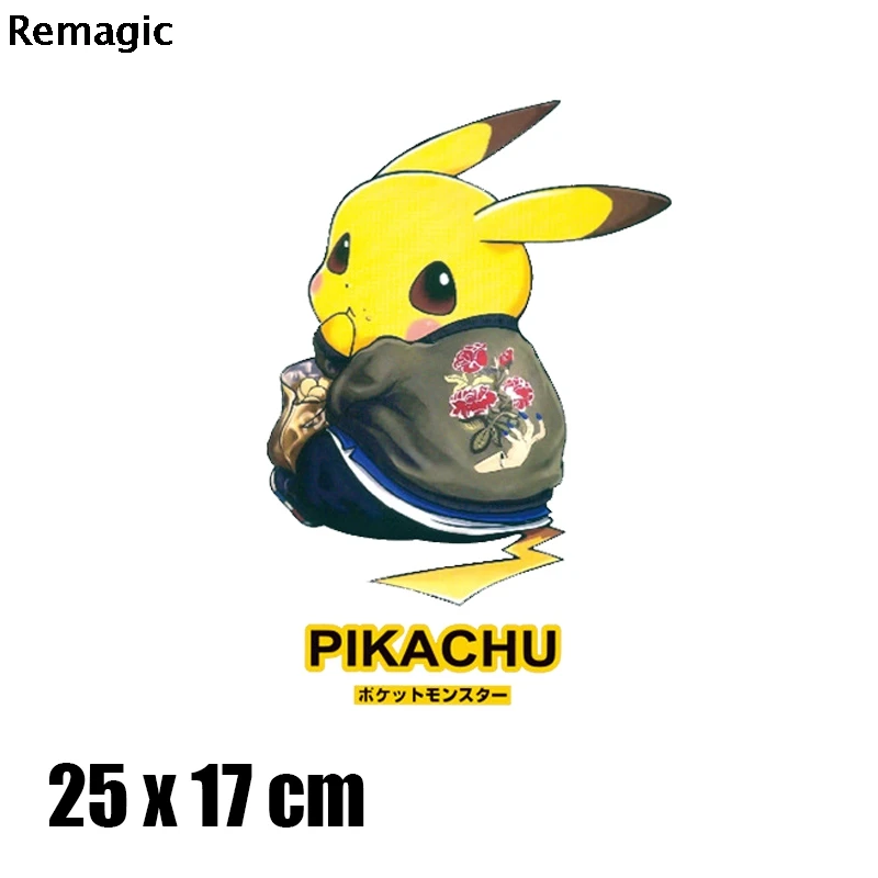 Pikachu Косплей Стич мультфильм дети железные на теплопередачи Патчи Наклейки Одежда DIY аппликации моющиеся a-уровень термопатч