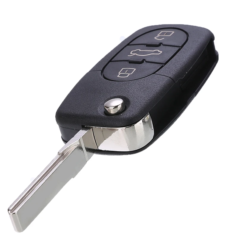 1pcs Car Key Blade Cover 3 Button Remote Key Fob Shell Case HAA Key Blade Fit For Audi A2 A3 A4 A6 A8 TT