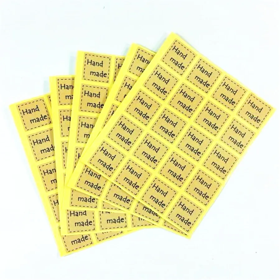 

1200pcs Square Dotted Line Creative Decor Handmade Baking Packaging Stickers Multiple Methods Of Use