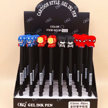 

36 pcs/lot Hero Series Gel pens Cute 0.5mm black ink Signature pen material stationery gift school writing supplies