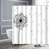 Flower Shower Curtain Dandelion Butterfly Spring Scenery Printing Waterproof Bath Curtains Fabric Polyester Hooks Bathroom Decor ► Photo 3/6