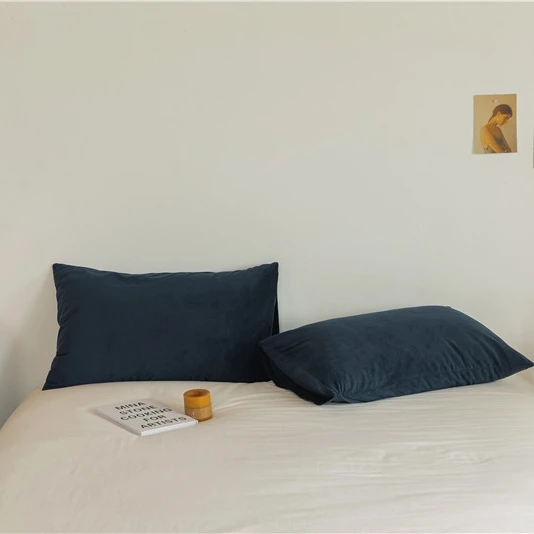 

2pcs Velvet Pillowcases Solid Color Pillow Cover Decorative Bedding Pillow Case Cover Rectangle Pillow Cover Home Pillowcase
