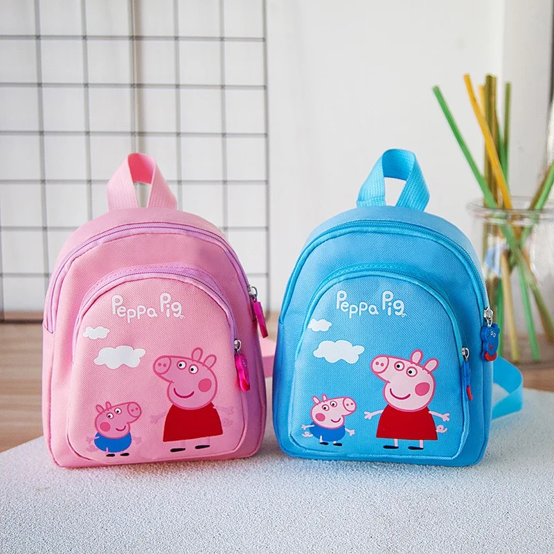 

Peppa Pig Toy George Cartoon Character Action Figure Backpack High Quality Material Nylon Cloth Bag School Bag Children's Gift