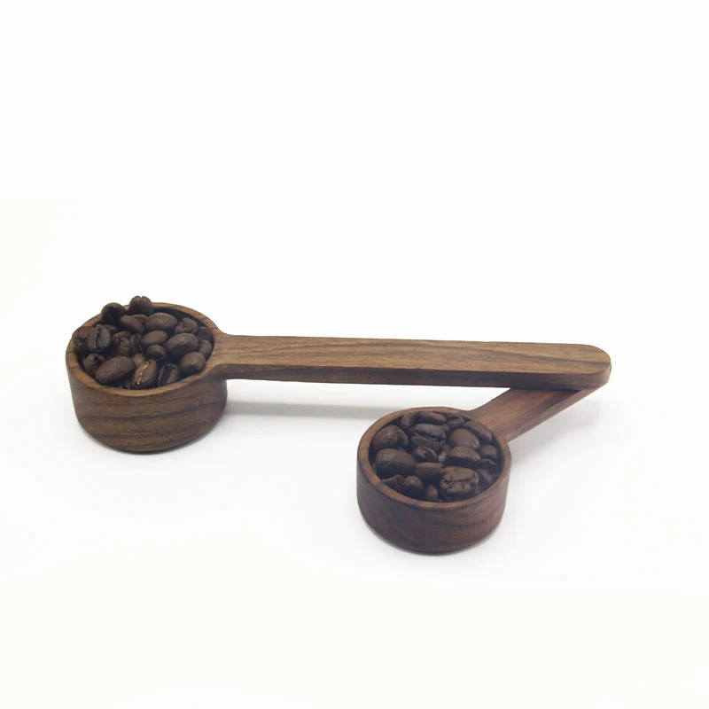 Black walnut coffee powder quantitative spoon Solid wood measuring spoon Measuring 8g/10g coffee measuring tool