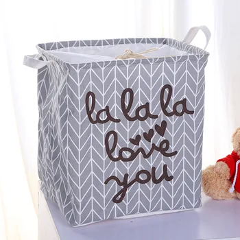 

Large Capacity Laundry Basket Toy Storage Box Folding Bag Cotton Washing Dirty Clothes Big Basket Organizer Bin