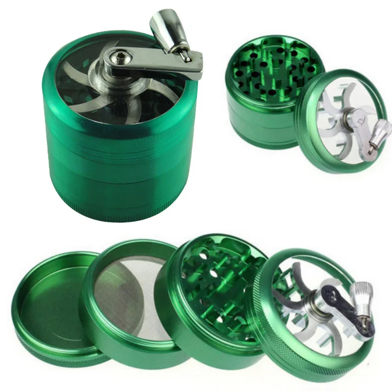 

40 MM Tobacco Grinder Manual Metal 4 Layer Weed Leaf Mill Crusher Herbal Herb Pepper Spice Mill Grinders Smoking Accessories