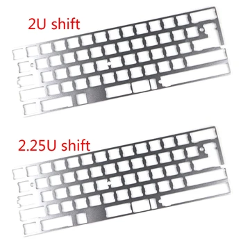 

Silver 60% Aluminum Mechanical Keyboard Plate Support GK64 DZ60 GH60 CNC Support Split Spacebar 2U/2.25U Spacebar