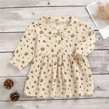 Летнее платье для девочек; коллекция года; платье принцессы для маленьких девочек с цветочным принтом и оборками; весенняя одежда; Vestidos Infantil