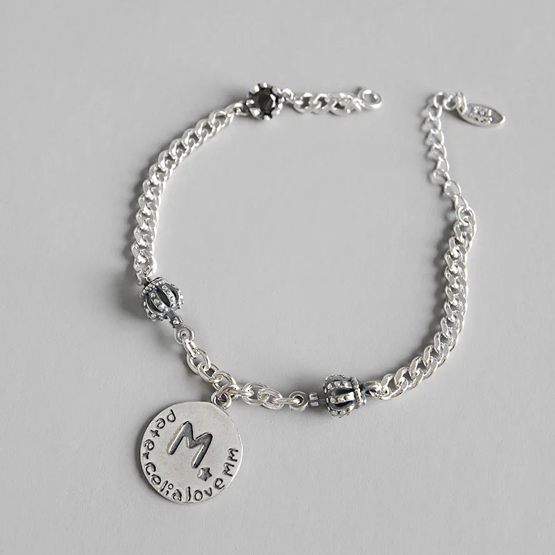 EDS Silver 925 Women Fashion Bracelets Sterling Crown Pendant Chain Simple Korean Jewelry | Украшения и аксессуары