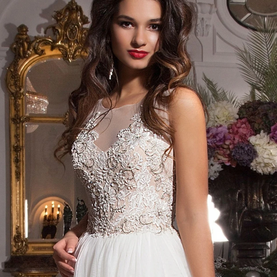Hot8 robe de mariee прибытие прозрачные романтические пляжные Vestido De Noiva кружева свадебное платье Casamento Мать невесты платья