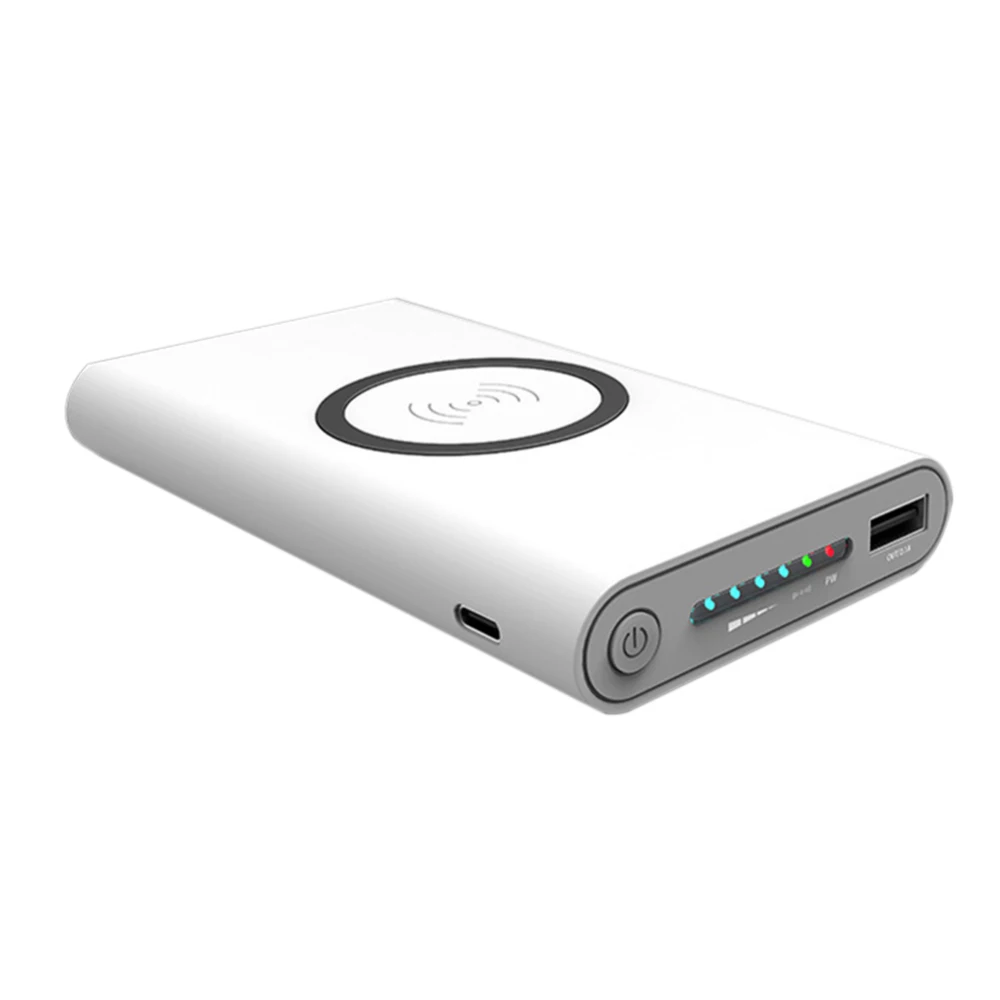 10000mAh Универсальное портативное зарядное устройство Qi Беспроводное зарядное устройство для iPhone samsung