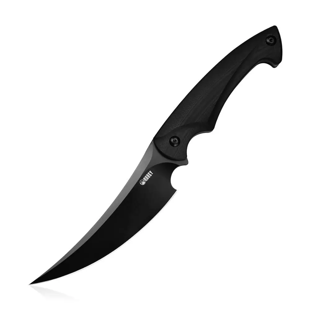 Titanium coated KUBEY KU231 Тактический охотничий нож с фиксированным лезвием 5,4 дюйма, лезвие D2 и G-10 ручка с оболочкой Kydex - Цвет: Titanium coated