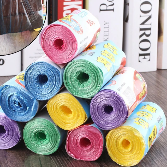 5roll 100pcs Mini Garbage Bag Household Thickened Small Desktop Garbage Can  Garbage Bags Disposable Trash Bags Kitchen Tools - Trash Bags - AliExpress