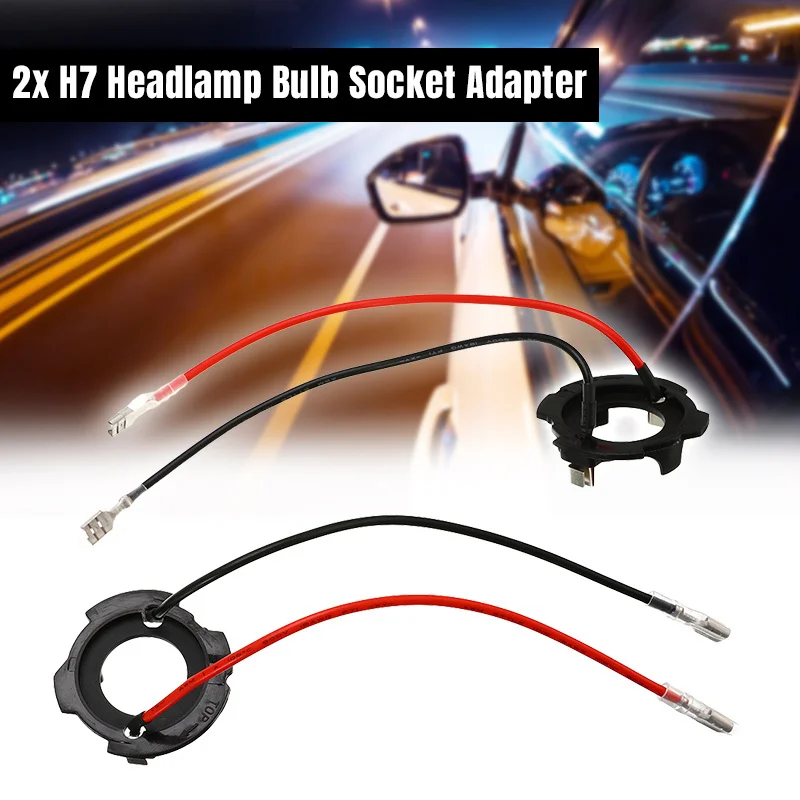 

2 Pcs H7 LED Headlight Bulb Holder Retaining Clip Base Headlamp Socket Adapter For Volkswagen For VW Golf 5 MK5 GTI Jetta