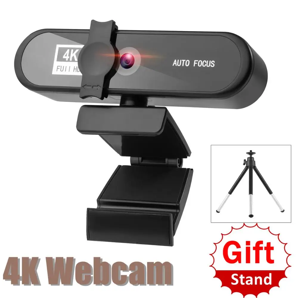 Веб-камера Full HD 4K 8MP для ПК компьютера ноутбука с автофокусом 1080P крышкой