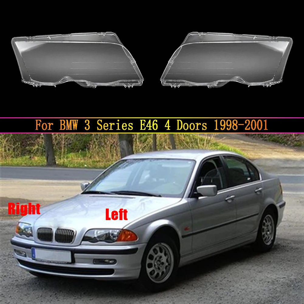 

Налобный фонарь для BMW 3 серии E46 4 двери 1998 1999 2000 2001 Автомобильная фара налобный фонарь прозрачные линзы пластиковая Автомобильная крышка