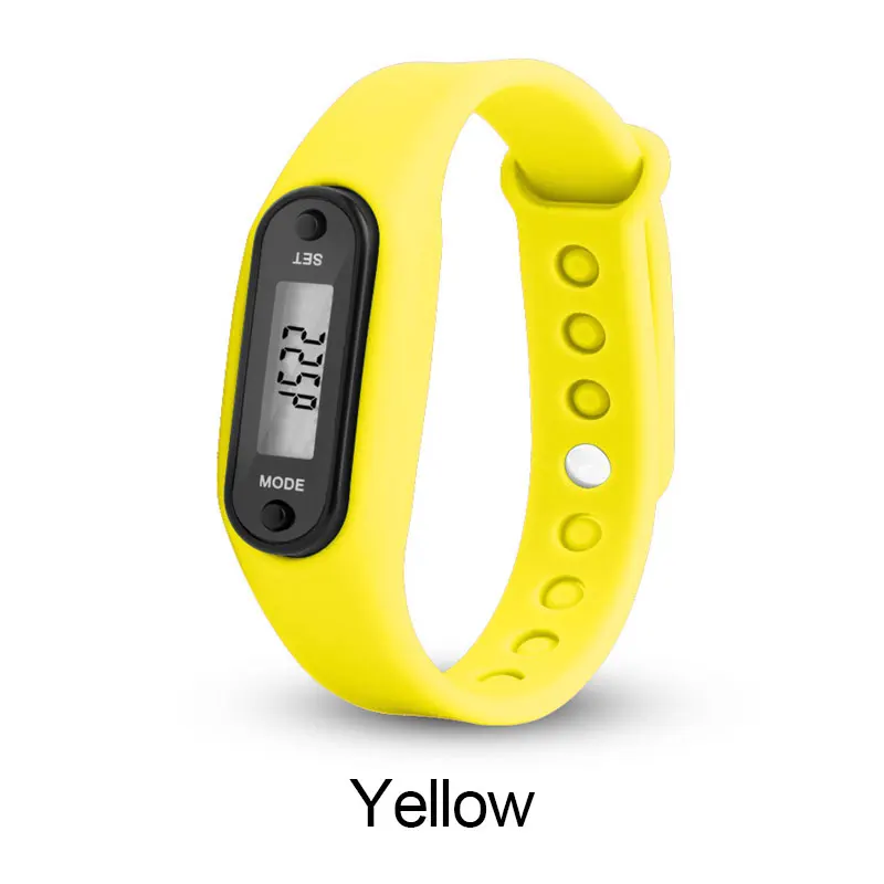Yellow Точные спортивные Смарт наручные часы браслет дисплей фитнес-датчик шаг трекер цифровой ЖК-дисплей шагомер бег шаг ходьбы счетчик калорий - Цвет: Yellow